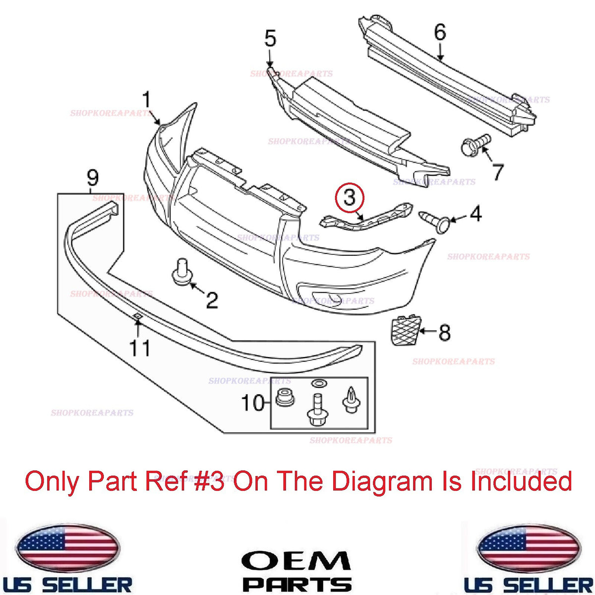 GENUINE Front Bumper Bracket Retainer Slider RIGHT ⭐OEM⭐ Subaru Forester 2006-08