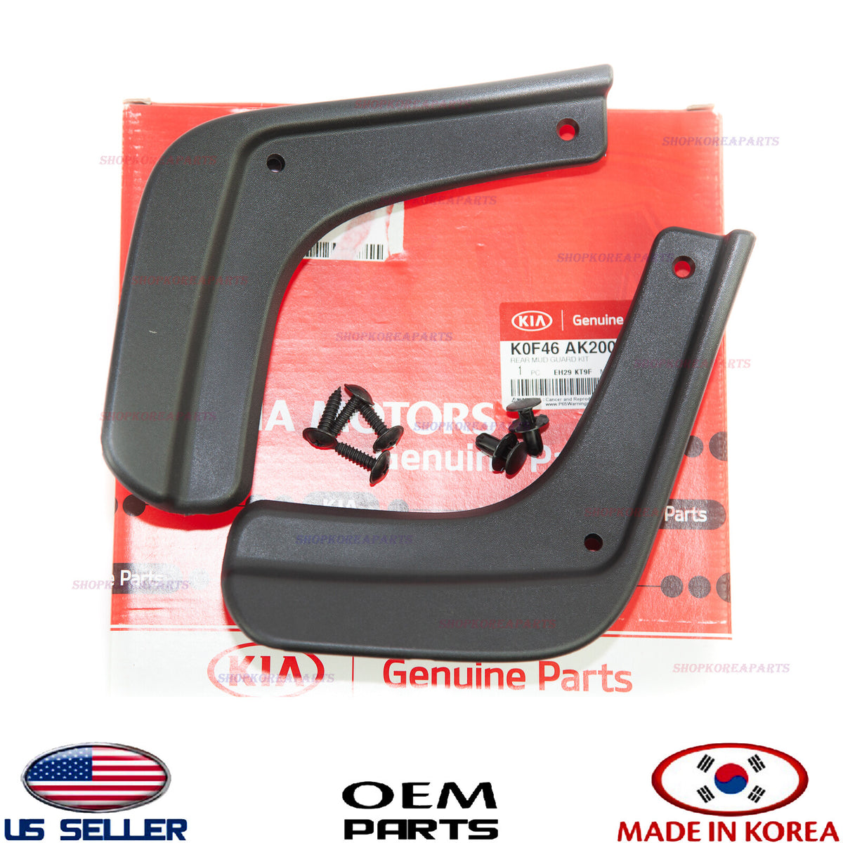 GENUINE Mud Guards Flaps Splash Shield REAR 2pcs ⭐OEM⭐ KIA SOUL 2020-2022