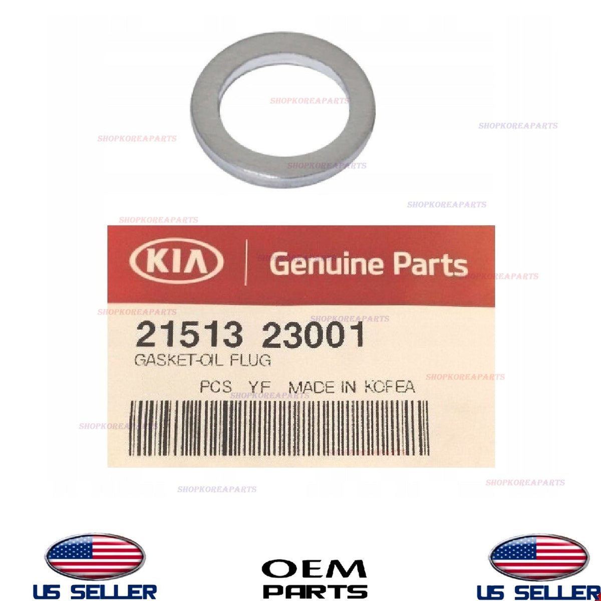 1pcs GENUINE OEM Engine Oil Washer Hyundai Kia Genesis 21513-23001
