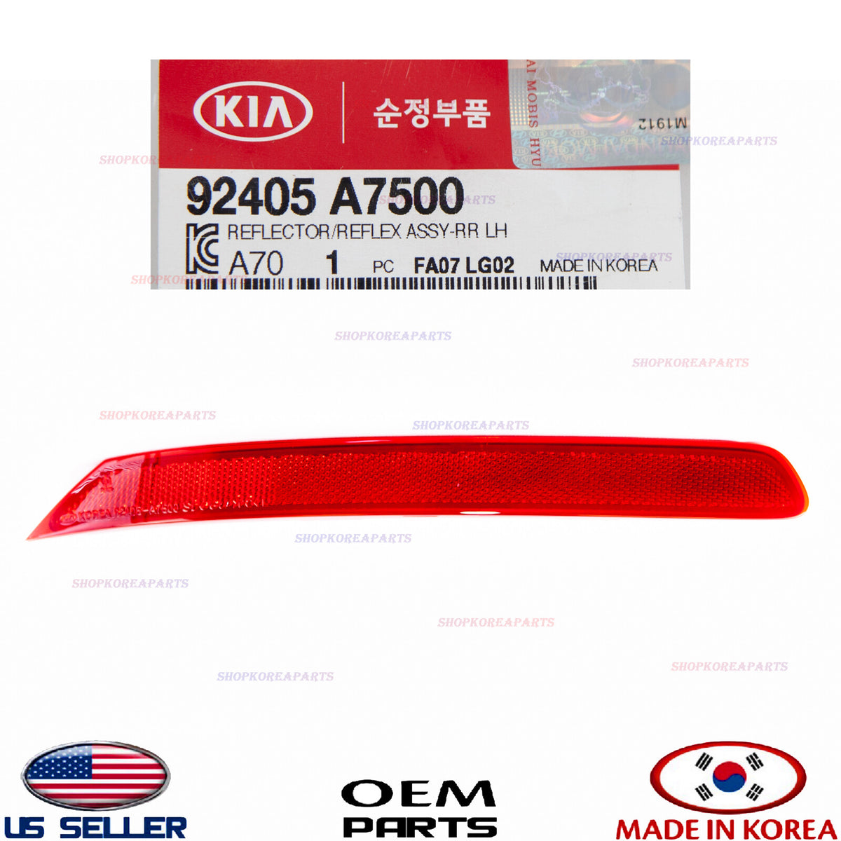 GENUINE Bumper Reflector Rear LEFT Driver Side ⭐OEM⭐ Kia Forte Sedan 2017-2018