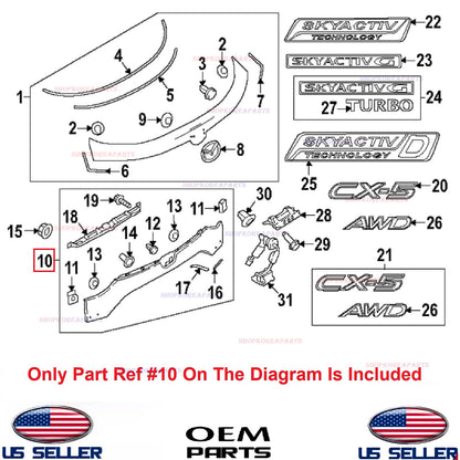GENUINE OEM Rear Lower Liftgate Finish Panel Molding Mazda CX-5 2023-2025