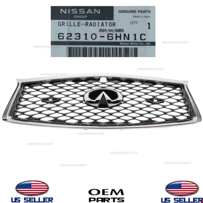 GENUINE OEM Front Grille Assembly Infiniti Q50 2021-2024 62310-6HN1C