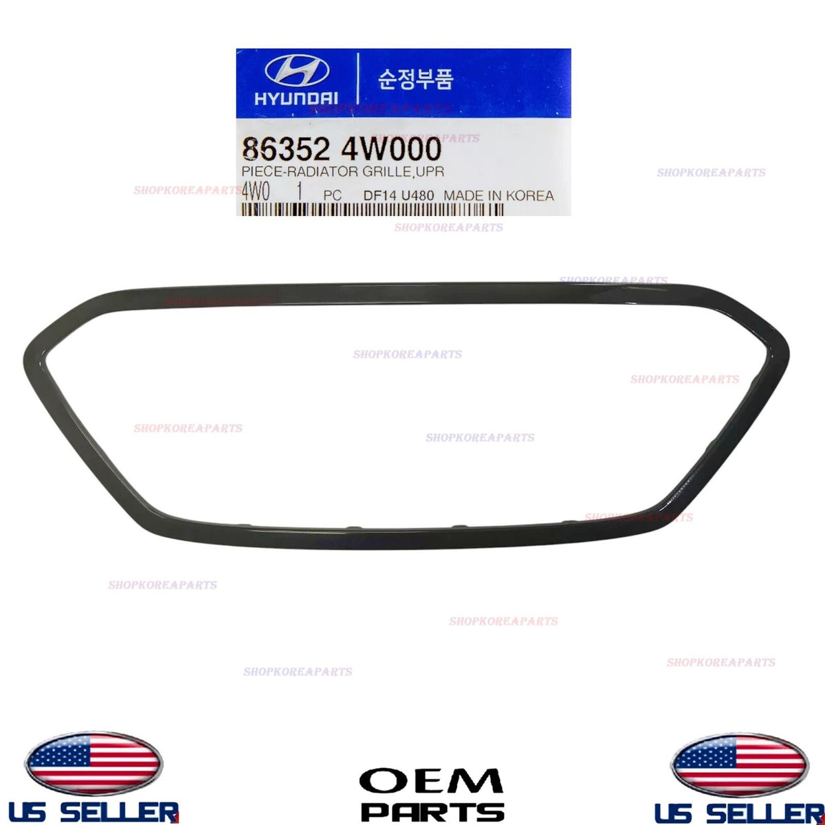 GENUINE OEM Piece Radiator Grille Upper 2015-2017 Hyundai Tucson FUEL CELL