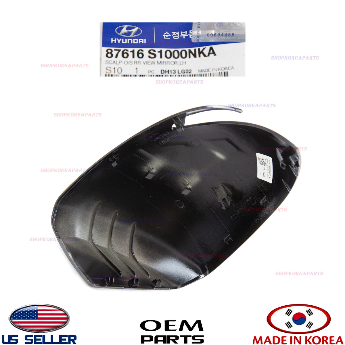 GENUINE BLACK Mirror Cover Cap Driver Side ⭐OEM⭐ HYUNDAI SANTA FE 2019-2020