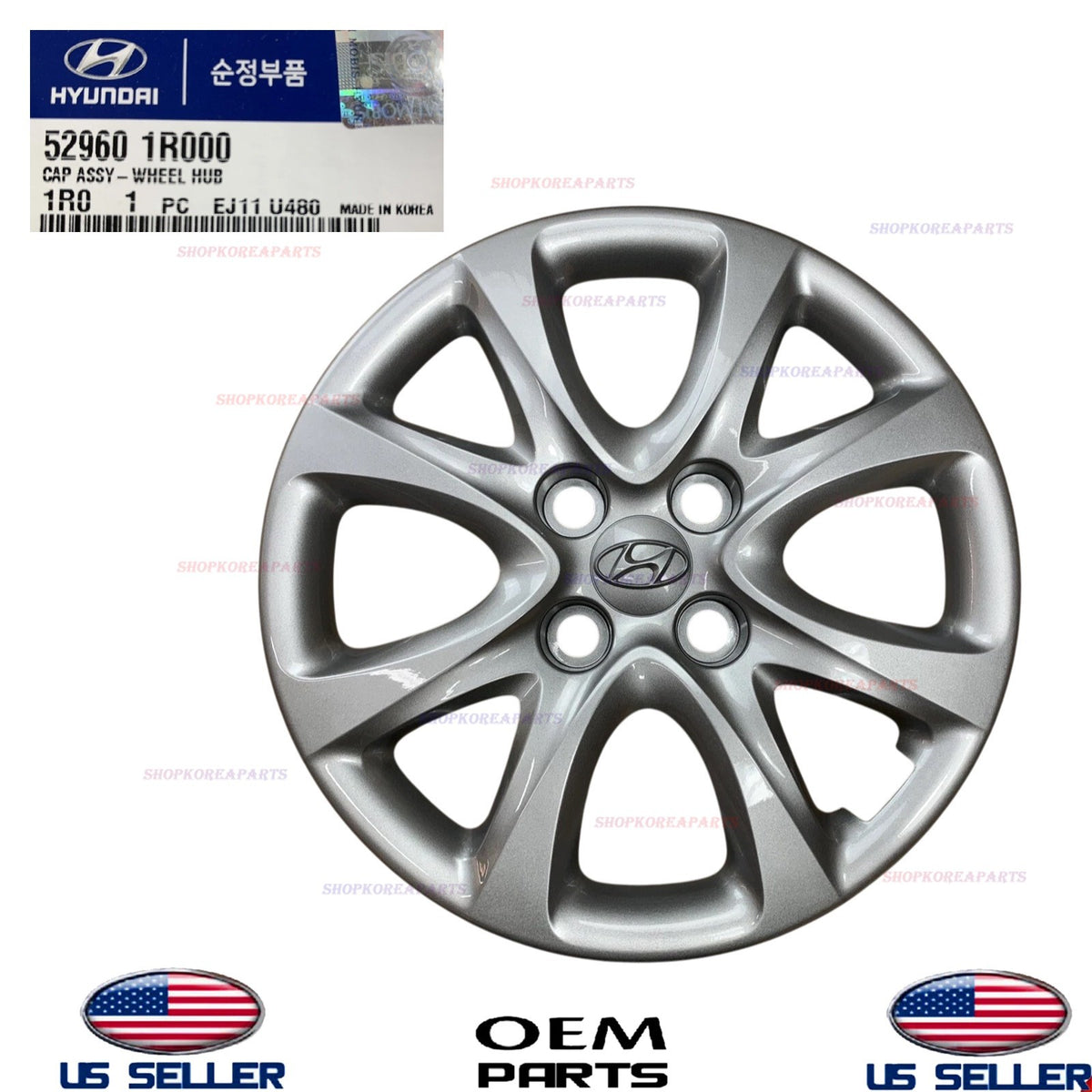GENUINE Hubcap Hub Cap 14" Wheel Cover 2012-2014 Hyundai Accent