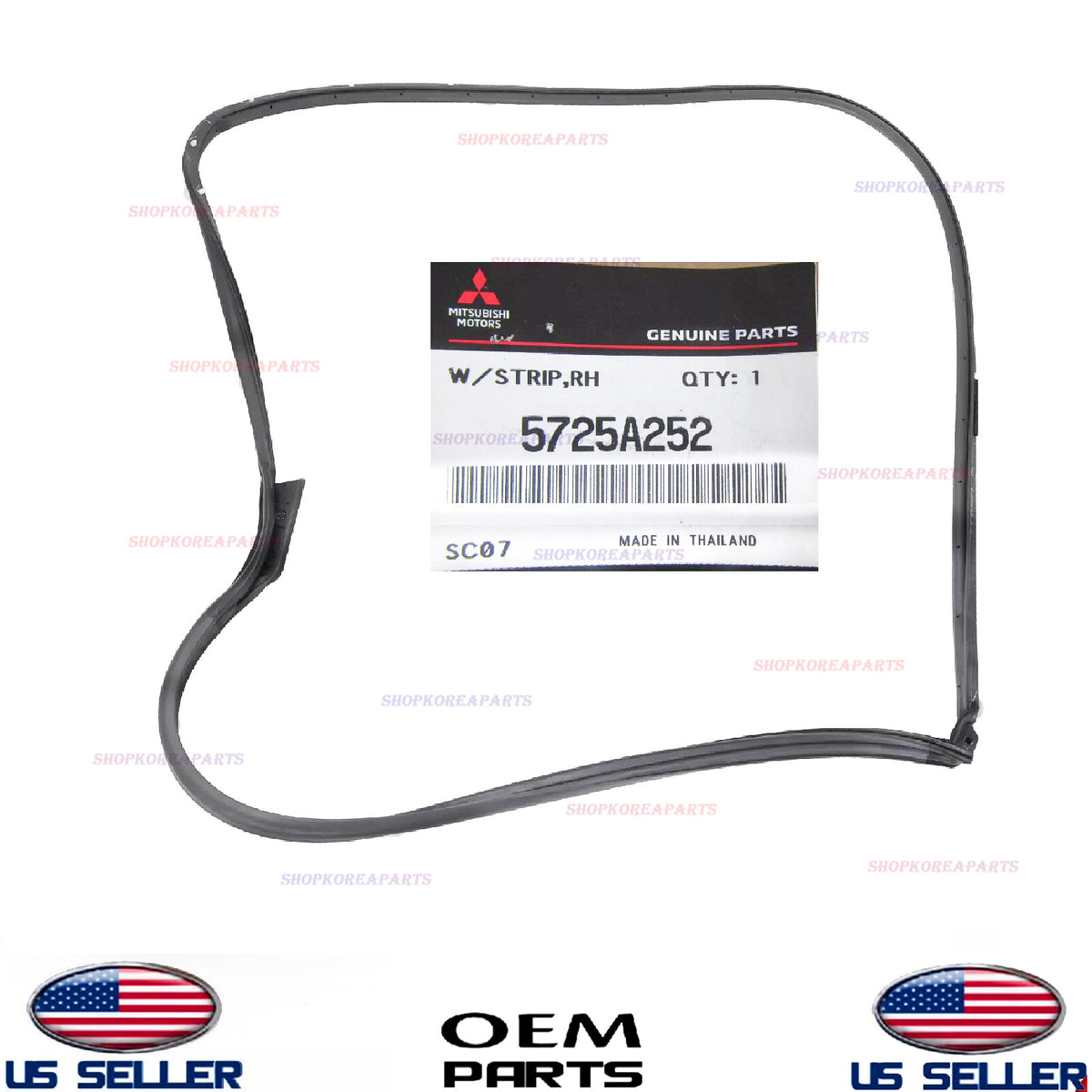 GENUINE OEM Front Door Right Passenger Outer Weather Strip 2002-2007 Lancer
