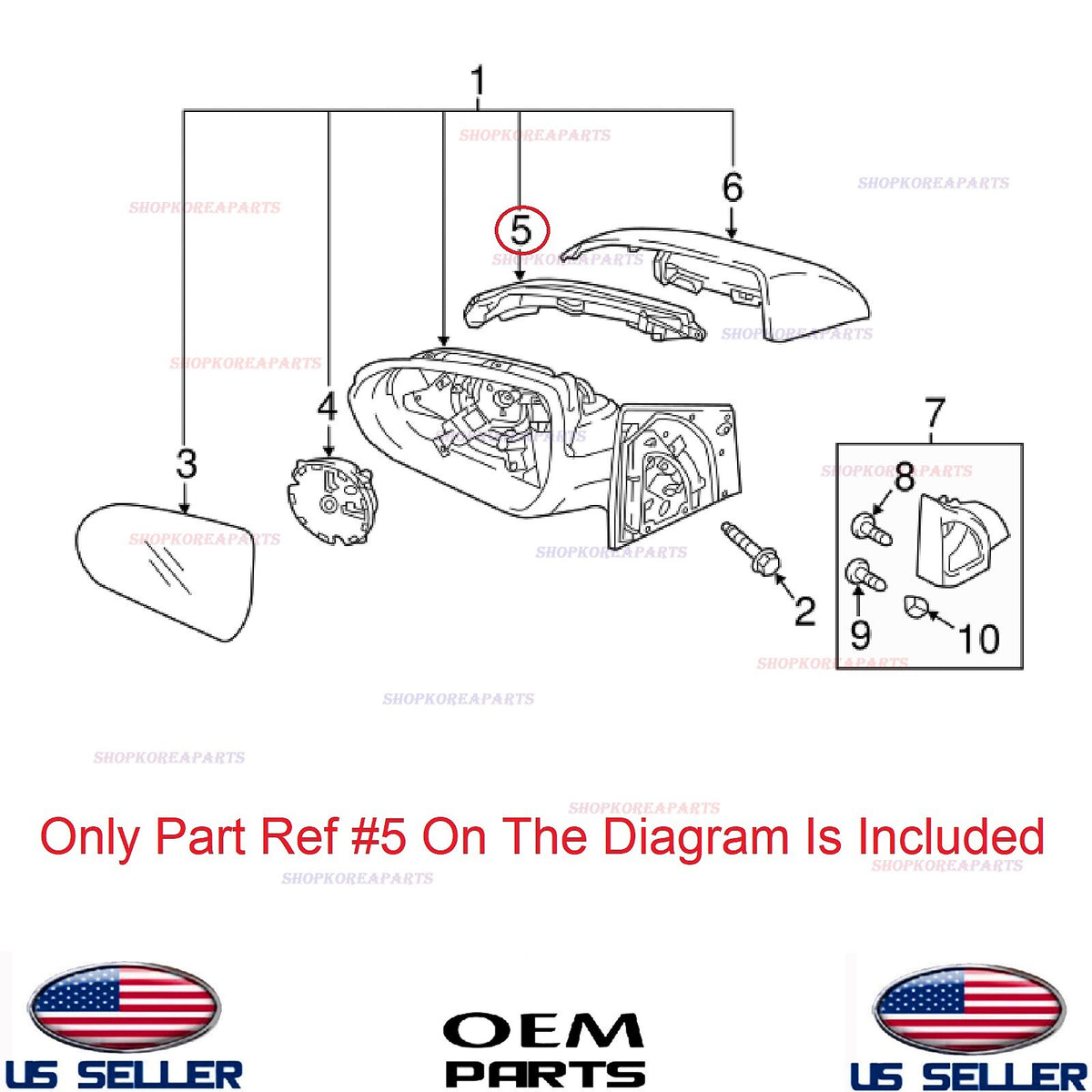 GENUINE Outside Mirror Turn Signal Lamp RIGHT Passenger Side OEM ACCENT 2018-22