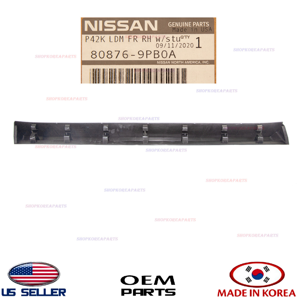 GENUINEOEM Front Door Lower Moulding Black Passenger Side 2016-2020 Pathfinder