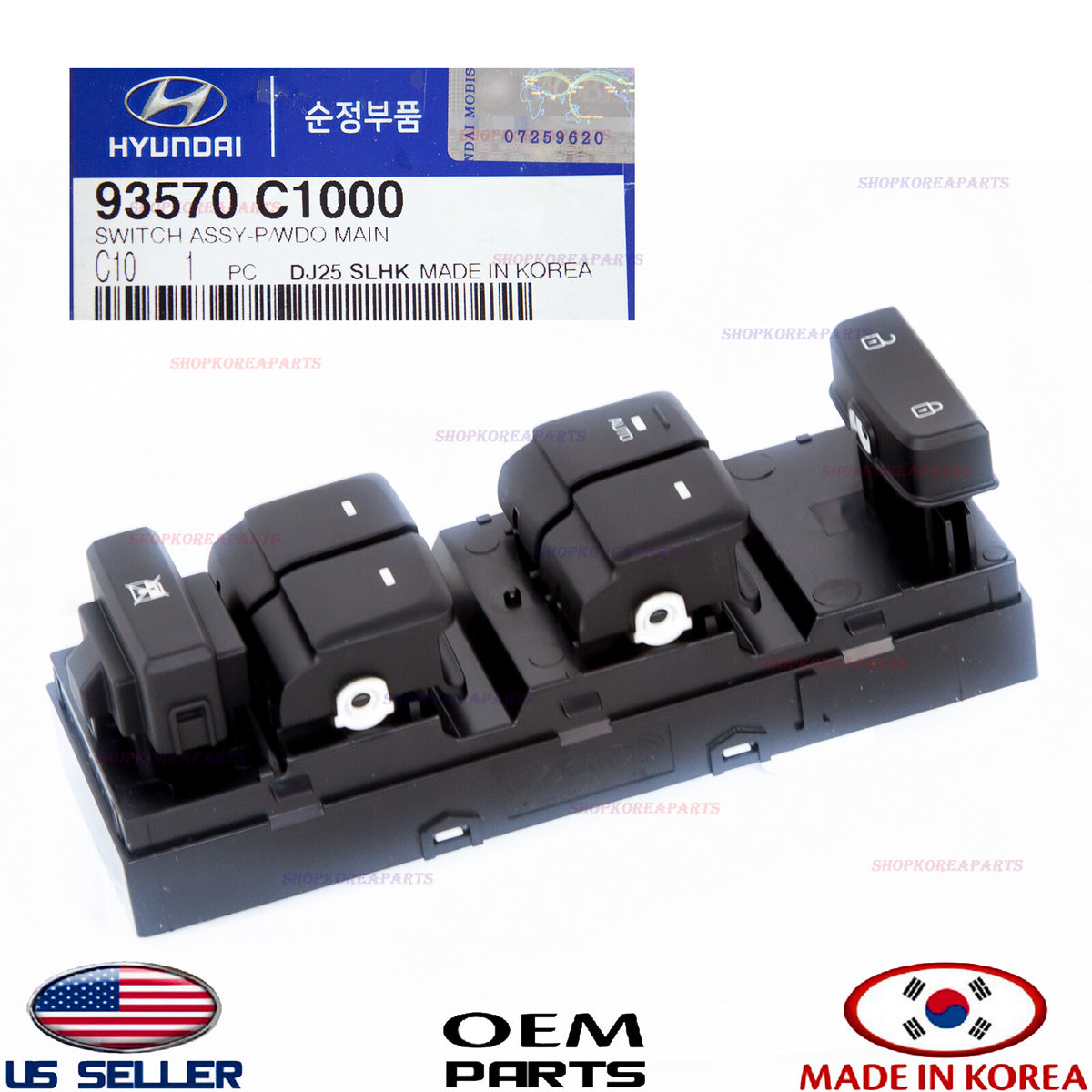 GENUINE Power Window Main Switch Driver Door Left OEM Hyundai Sonata 2015-2019