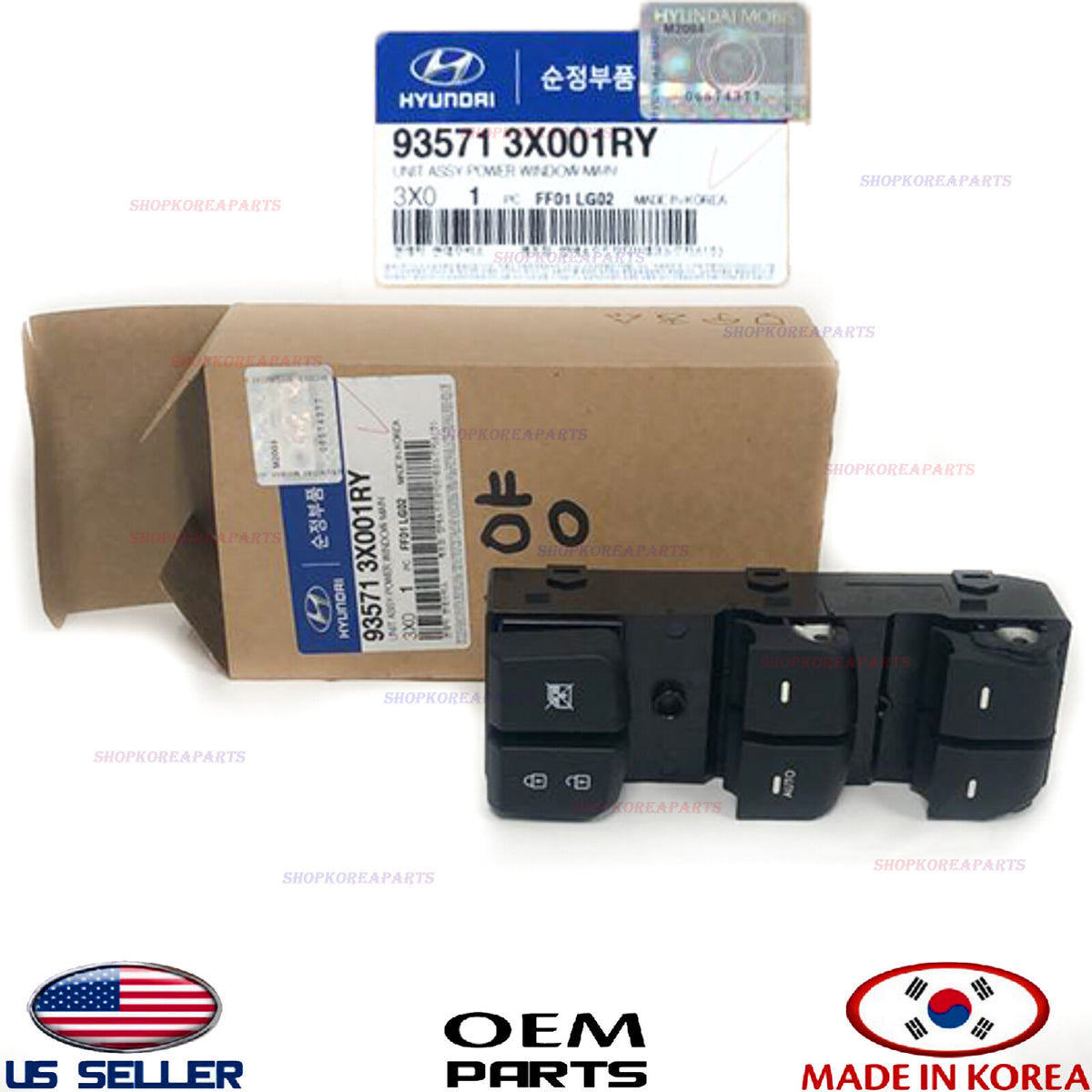 GENUINE Power Window Main Switch Front Left Driver Side OEM Elantra 14-19 "AUTO"