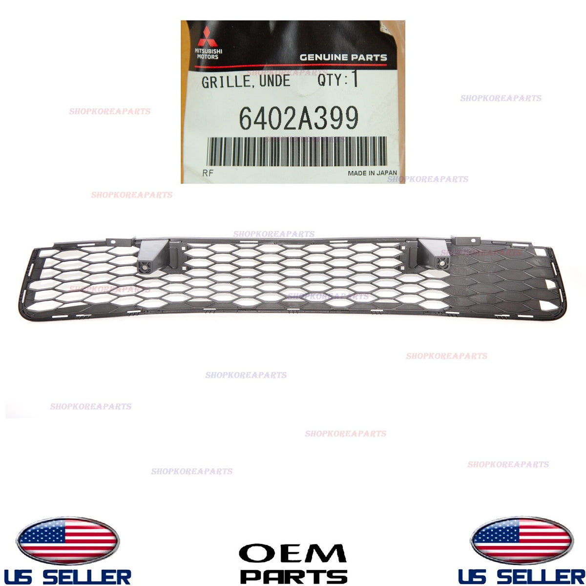 GENUINE OEM Front Bumper Lower Grille 2016-2017 Mitsubishi Lancer 6402A399