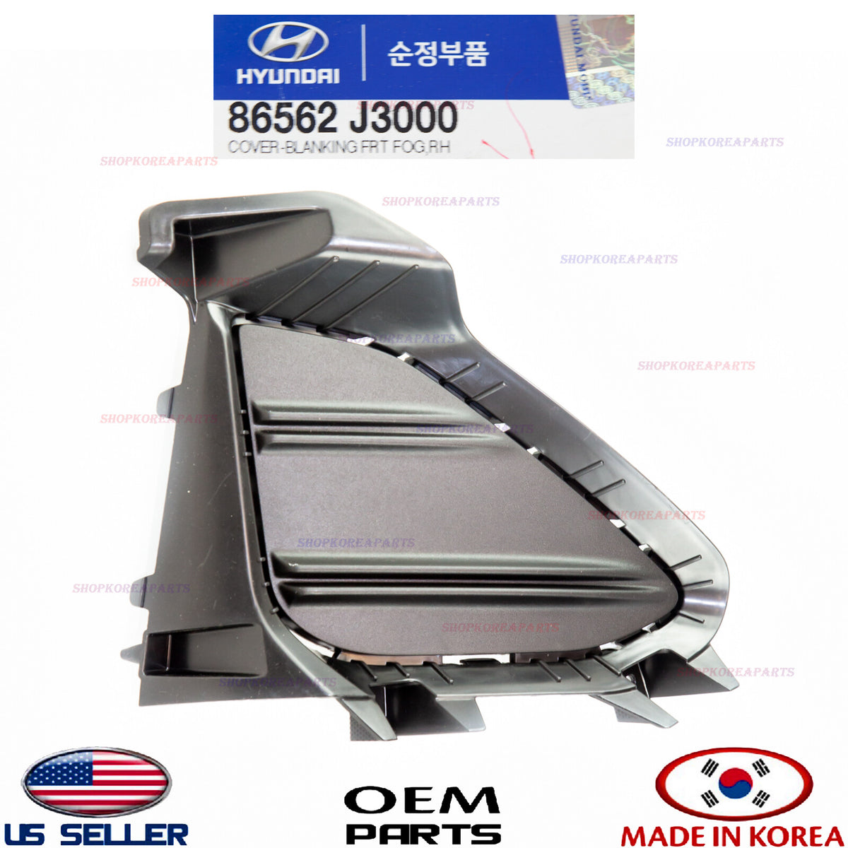 GENUINE Front Bumper Blanking Cover RIGHT Passeng Side OEM VELOSTER 2.0L 2019-21