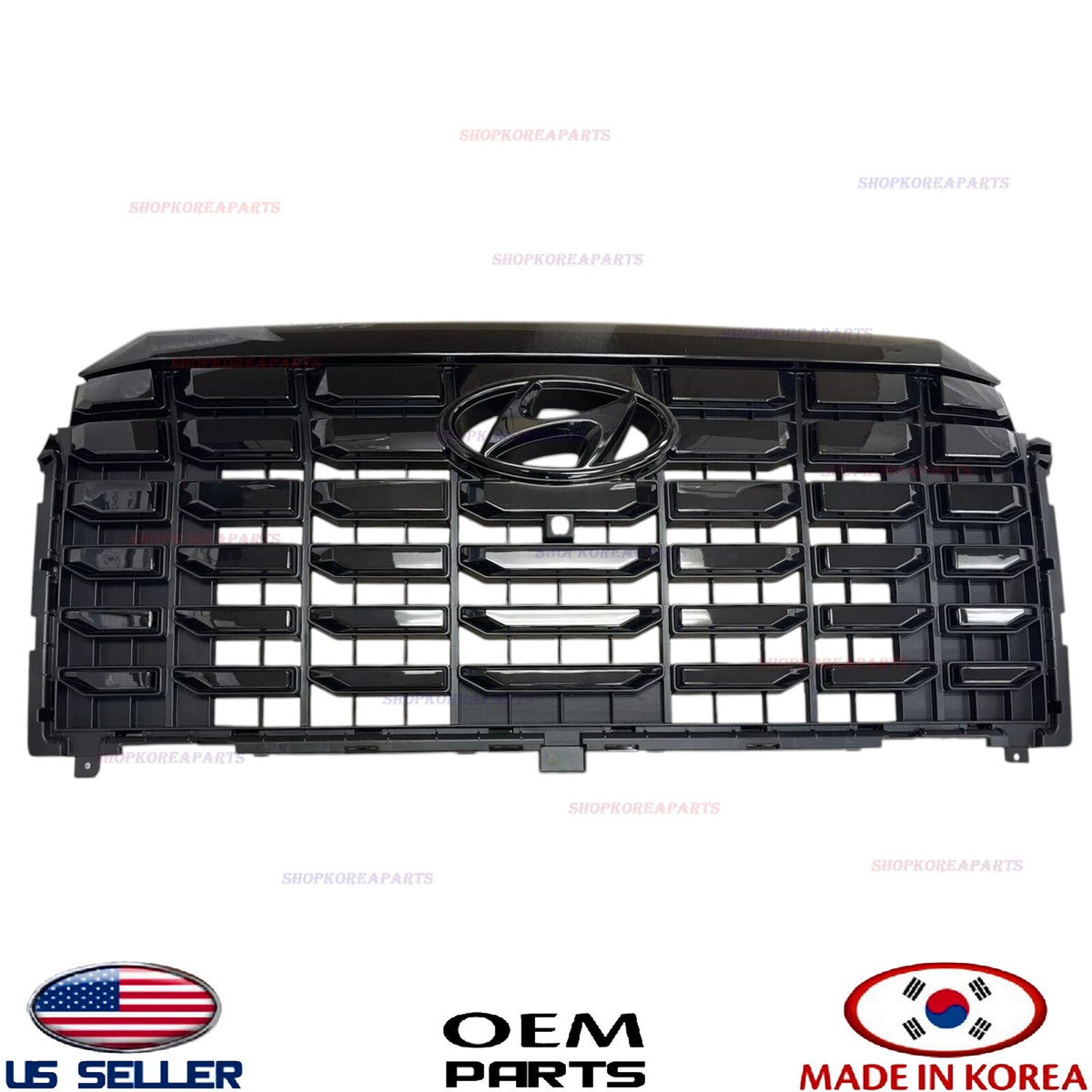 GENUINE Grille Front Bumper BLACK with Emblem ⭐OEM⭐ Hyundai Palisade 2023-2025