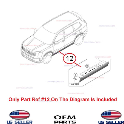 GENUINE OEM Front Door Driver Side Lower Molding Garnish 2020-2022 Kia Telluride