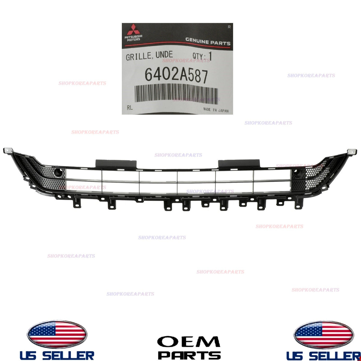 GENUINE Front Bumper Lower Grille 2022-2025 Mitsubishi Eclipse Cross 6402A587