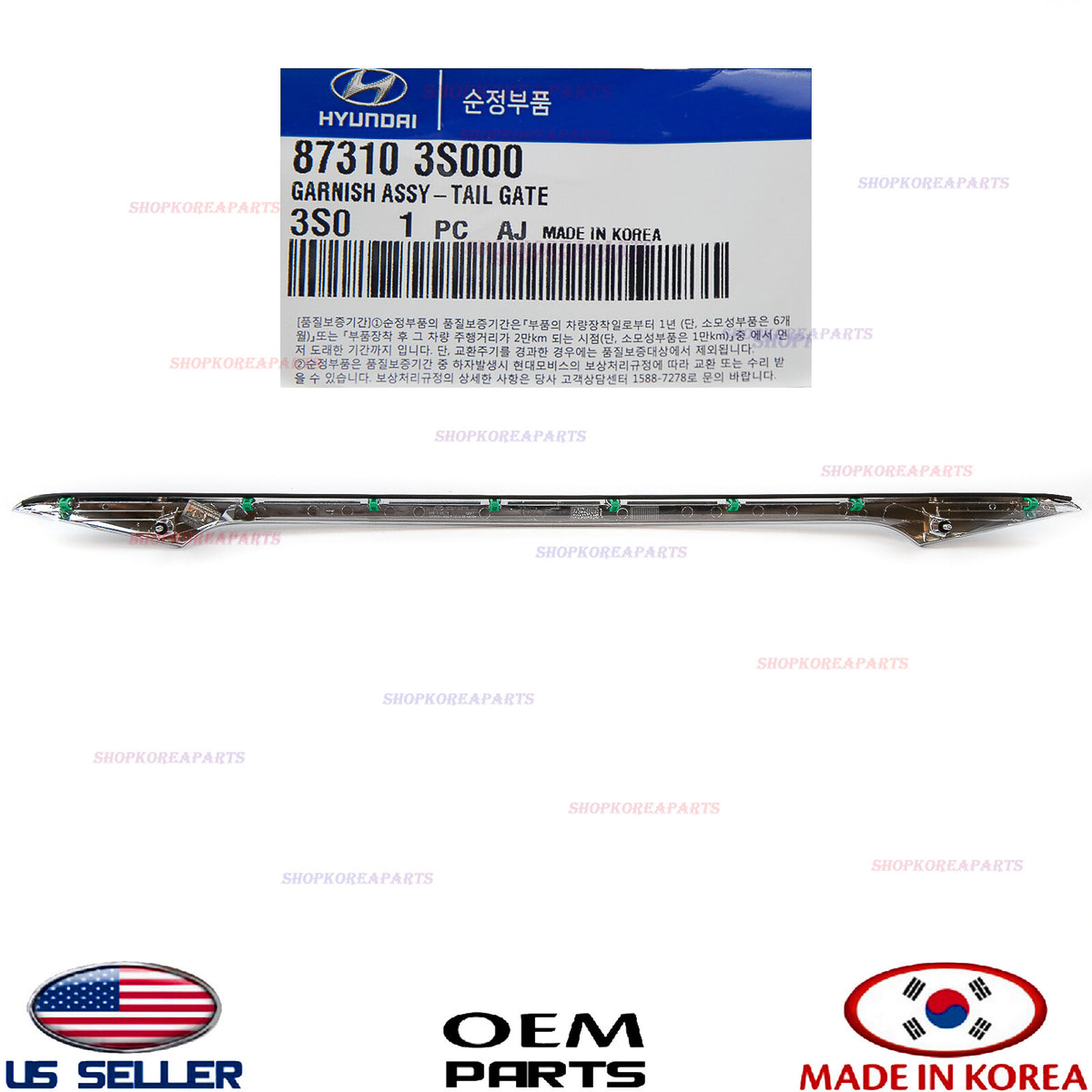 GENUINE Rear Trunk Chrome Molding Trunk Lid Trim Finisher OEM Sonata 2011-2014