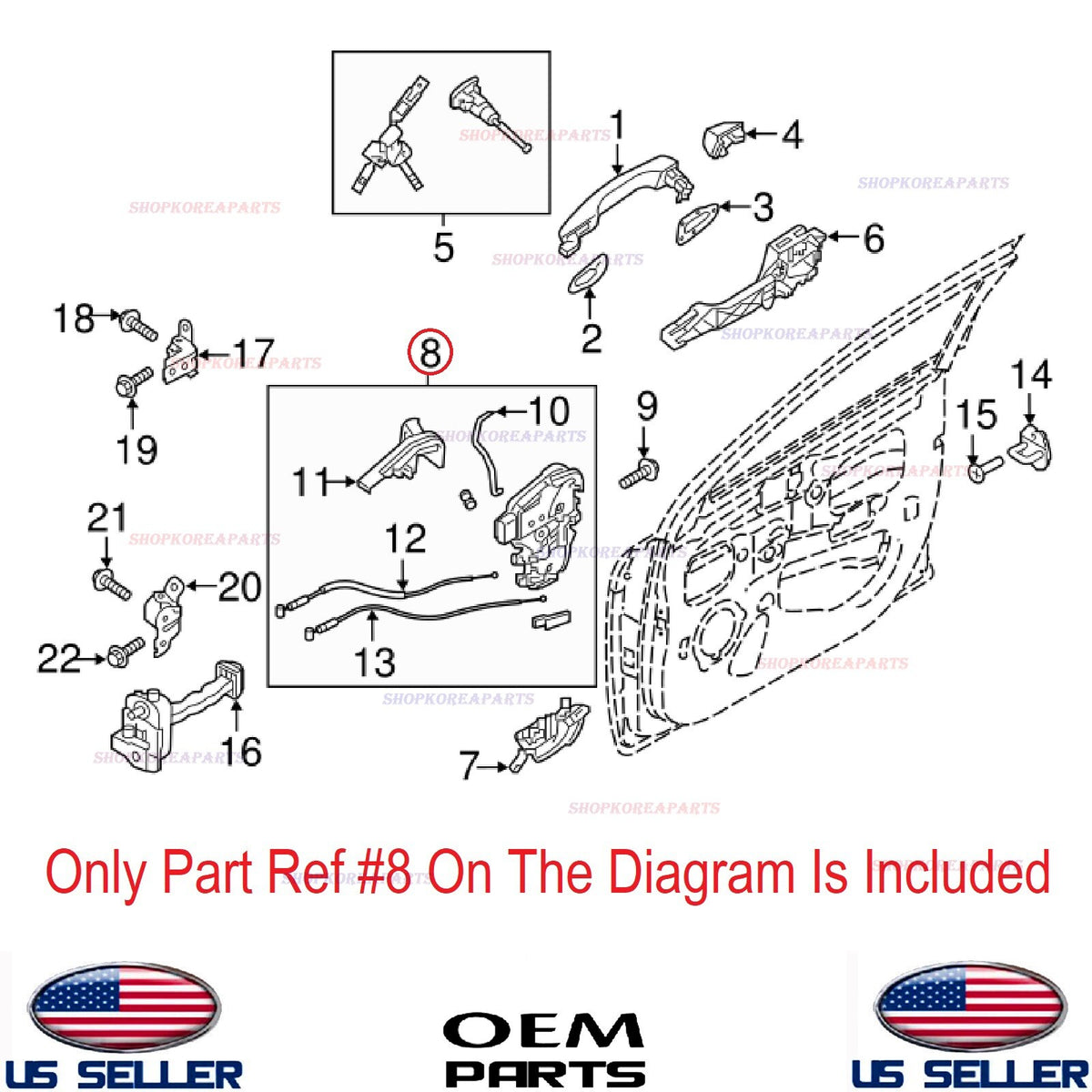 GENUINE OEM Front Left Driver Side Door Lock Actuator Motor 2018–2023 Kia Rio