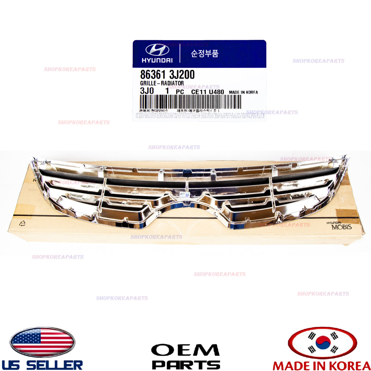 GENUINE Grille Radiator Front Upper ⭐OEM⭐ Hyundai Veracruz 2007-2012 863613J200
