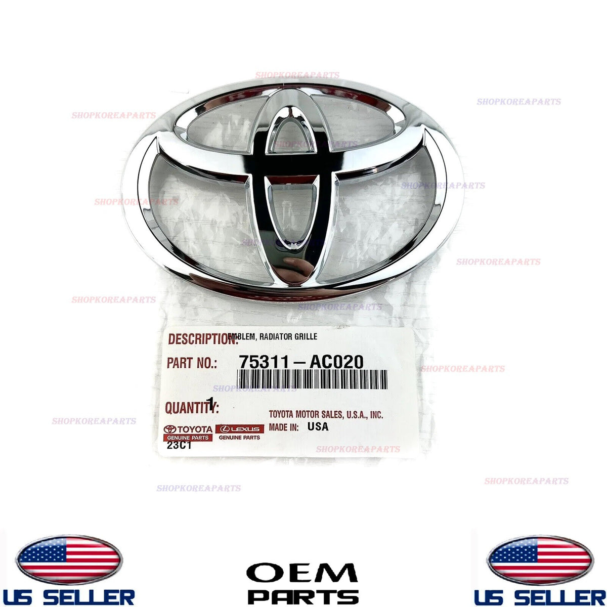 GENUINE Front Grille Emblem Logo ⭐OEM⭐ Toyota Avalon 2005-2010 75311-AC020