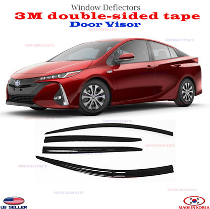 SMOKE DOOR VISOR WINDOW VENT DEFLECTOR fits Toyota Prius Prime 2017-2020