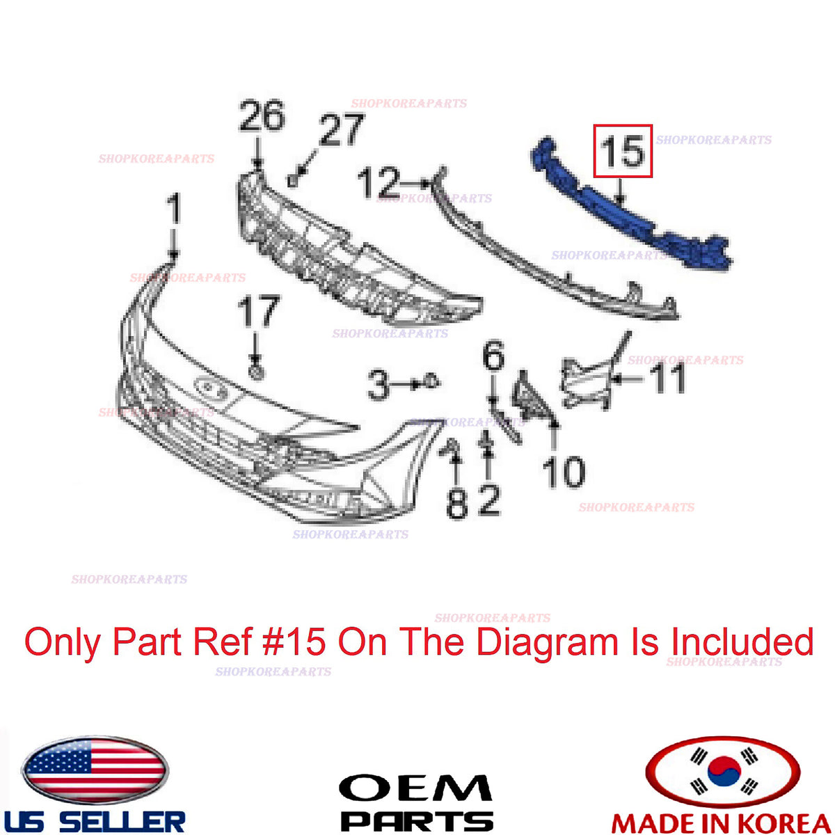 GENUINE Front Bumper Impact Absorber ⭐OEM⭐ Elantra 2.0L 2021-2023 86520-AA000
