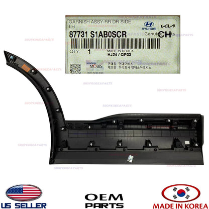GENUINE OEM Rear Door Lower Molding LEFT Driver Side 2021-2023 Hyundai Santa Fe