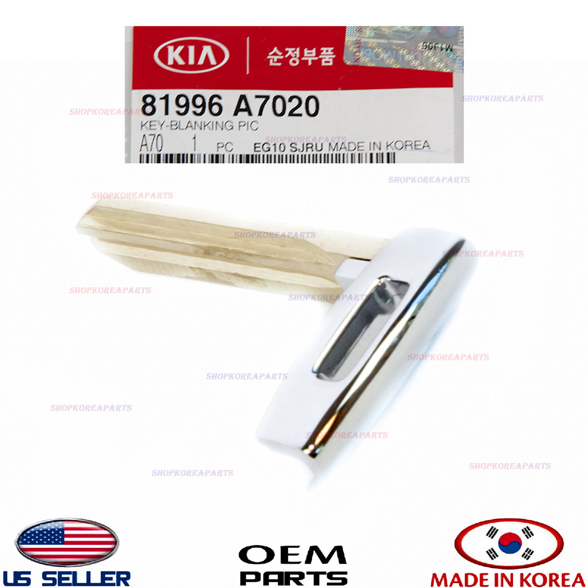 GENUINE Key Blank Uncut Insert Key Blade ⭐OEM⭐ Kia Forte 2014-2018 81996A7020