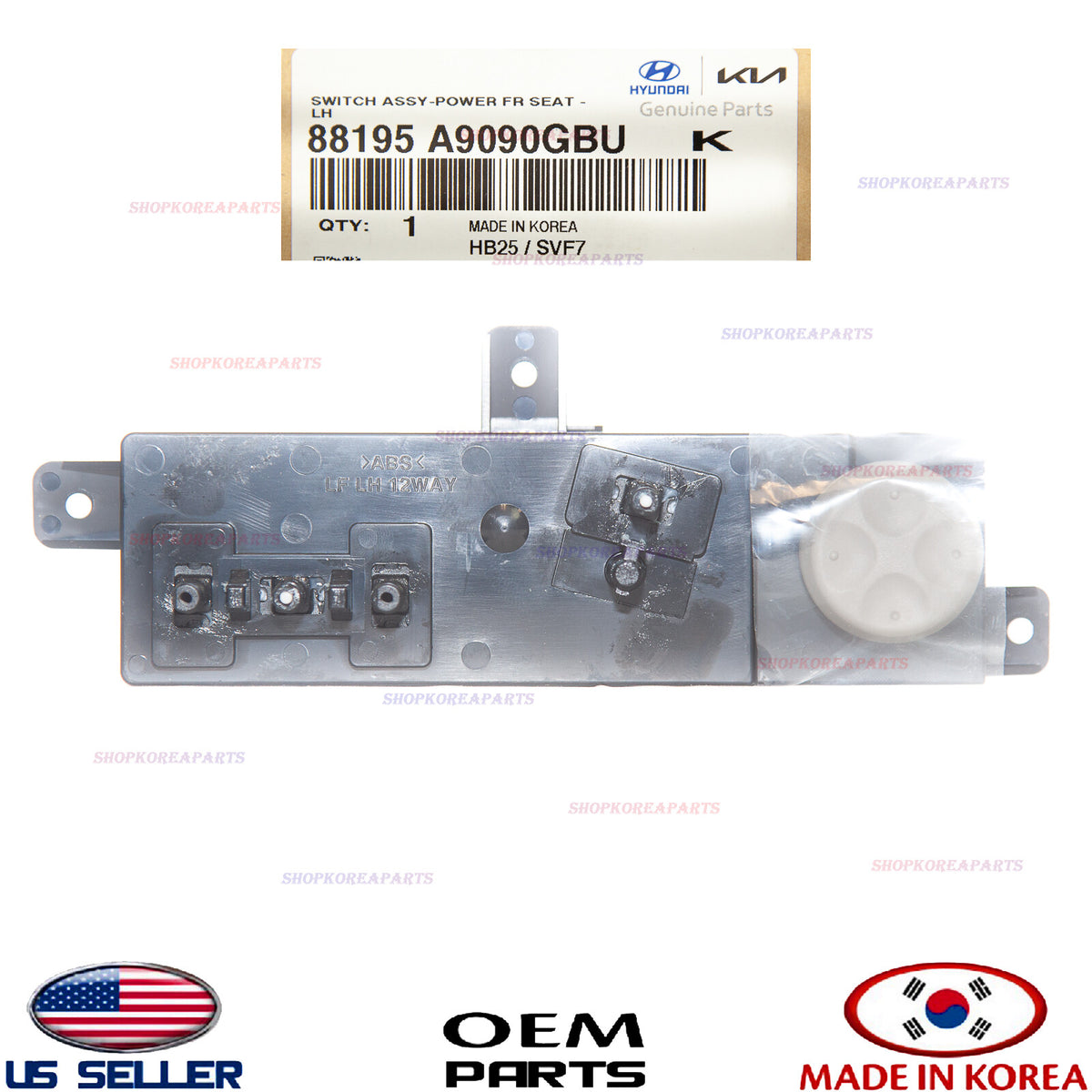 GENUINE OEM Switch Power Front Left Seat Gray 2015-19 Kia Sedona  w/ Ventilation