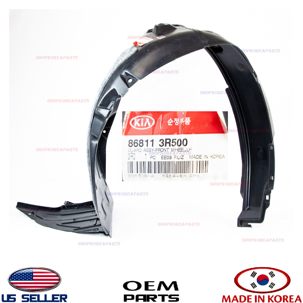 GENUINE Fender Liner Front LEFT Driver Side OEM KIA CADENZA 2014-2016 868113R500