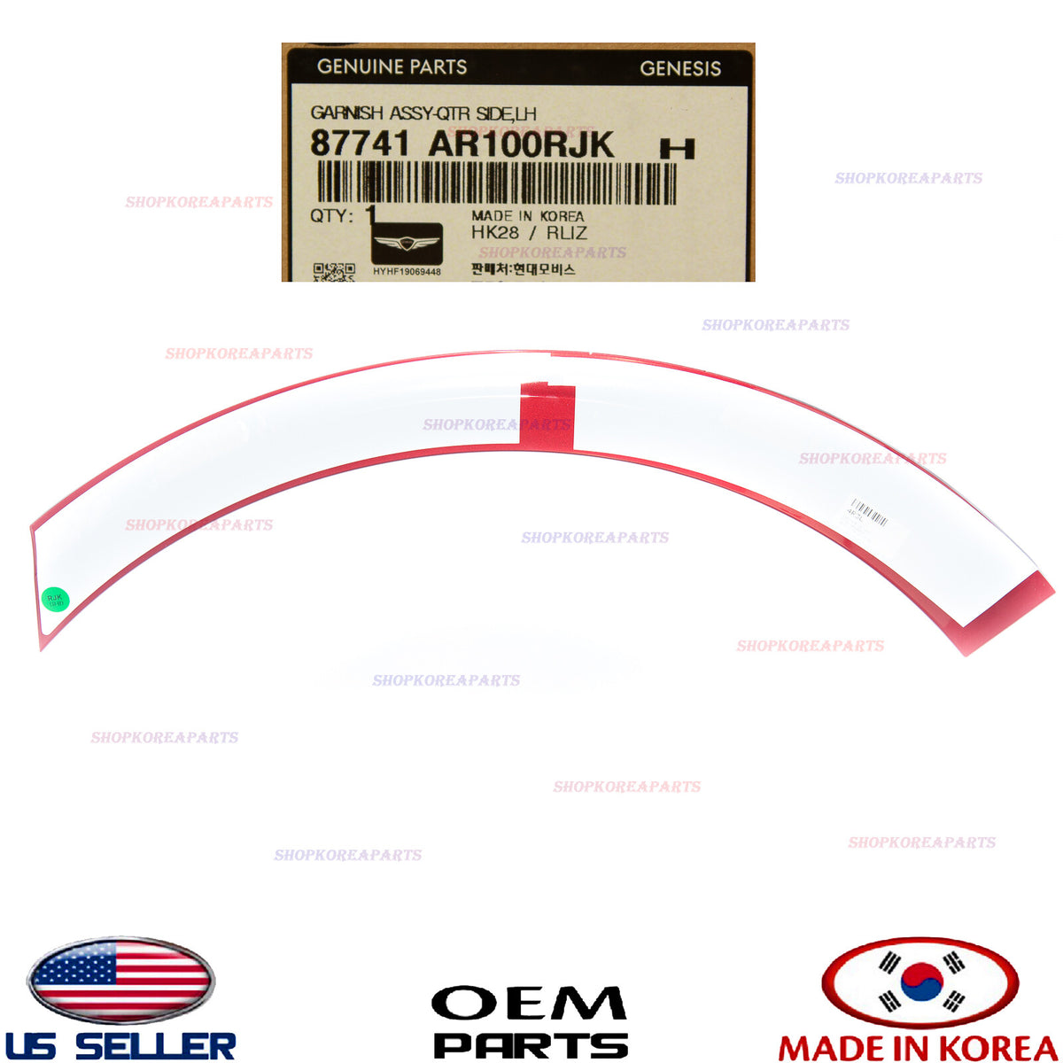 GENUINE Red Rear Fender Wheel Molding LEFT Driver Side OEM GV70 Sport 2022-2026