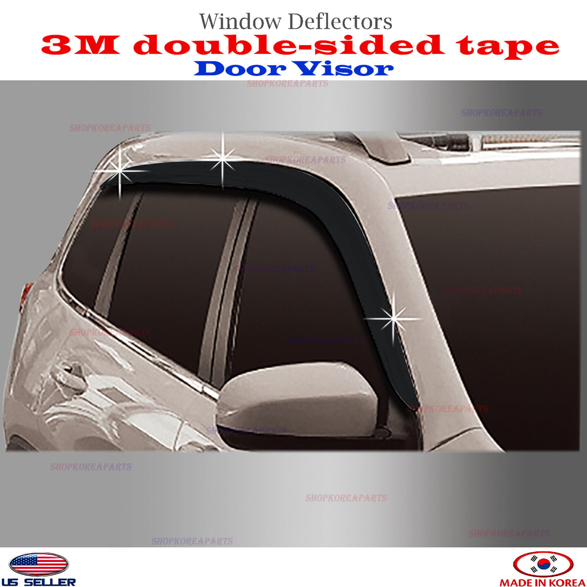 SMOKE DOOR VISOR WINDOW VENT DEFLECTOR ⭐6pcs⭐ fits for JEEP CHEROKEE 2015-2024