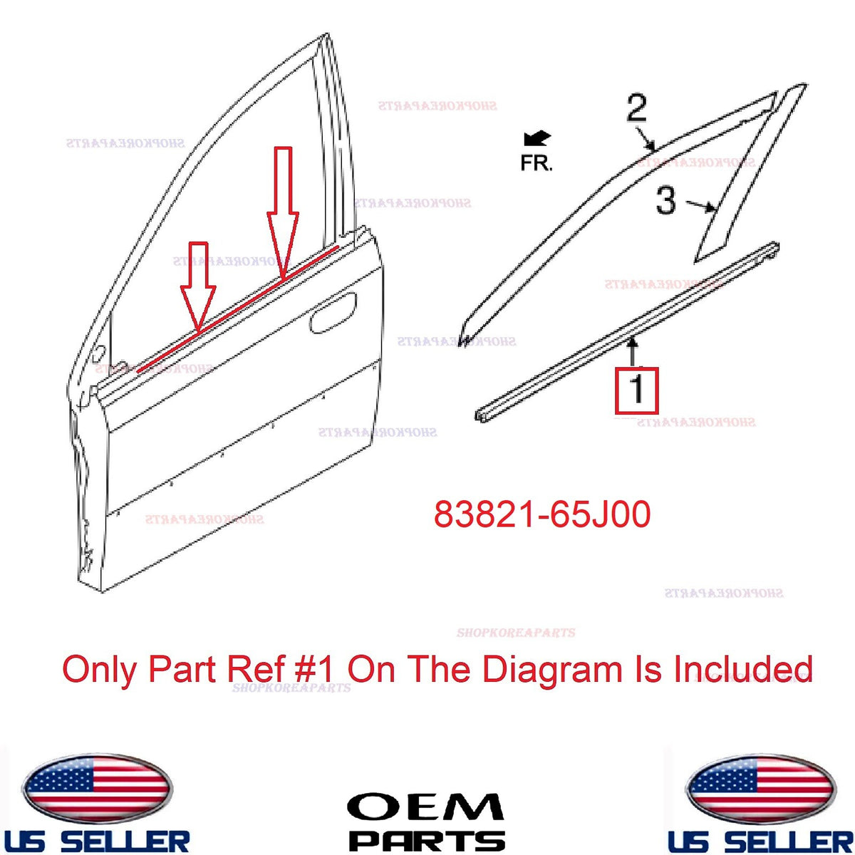 GENUINE Front LEFT Door Weatherstrip Outside ⭐OEM⭐ Grand Vitara 2006-2013