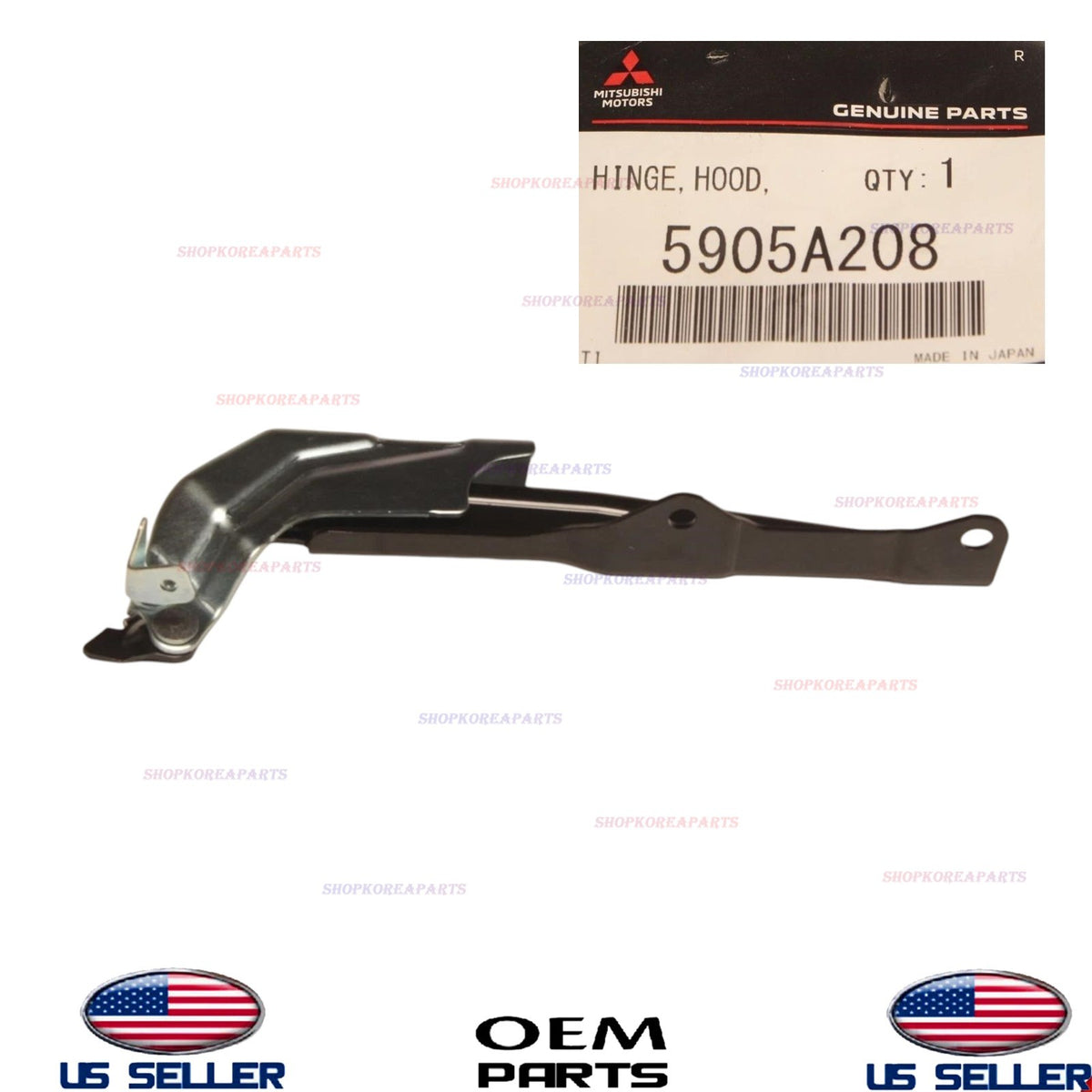 GENUINE Hood Hinge RIGHT Passenger Side 2022-2025 Mitsubishi Outlander 5905A208
