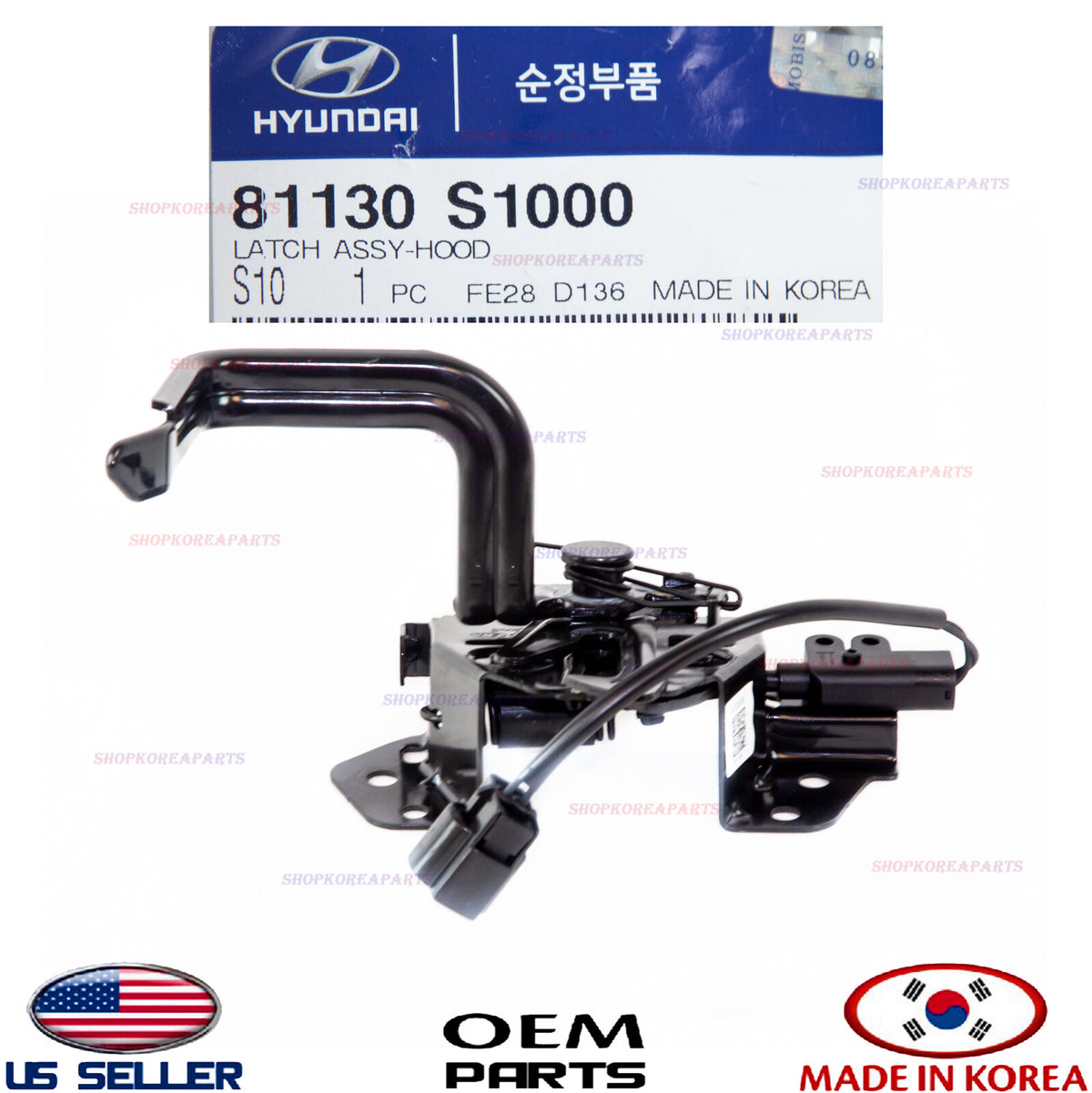 GENUINE Hood Lock Latch Assy ⭐OEM⭐ HYUNDAI SANTA FE 2019-2023 81130S1000