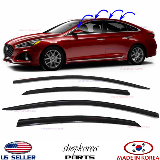 SMOKED DOOR VISOR WINDOW VENT DEFLECTOR fits HYUNDAI SONATA 2015-2019! A195 !