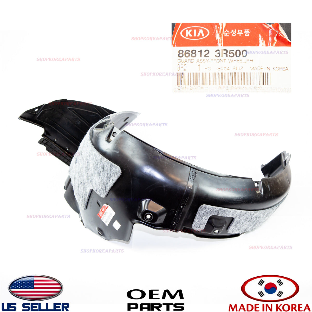 GENUINE Fender Liner Front RIGHT Passenger Side OEM KIA CADENZA 14-16 868123R500