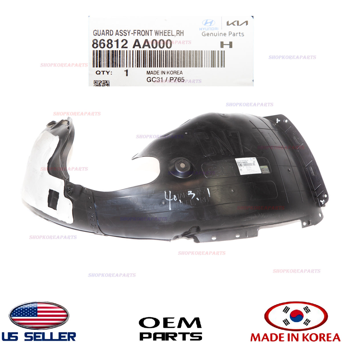 GENUINE Fender Liner Front RIGHT Passenger Side OEM ELANTRA sedan 2021-2023