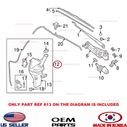 GENUINE Windshield Washer Reservoir Water Tank & Pump ⭐OEM⭐ ELANTRA Sedan 19-20