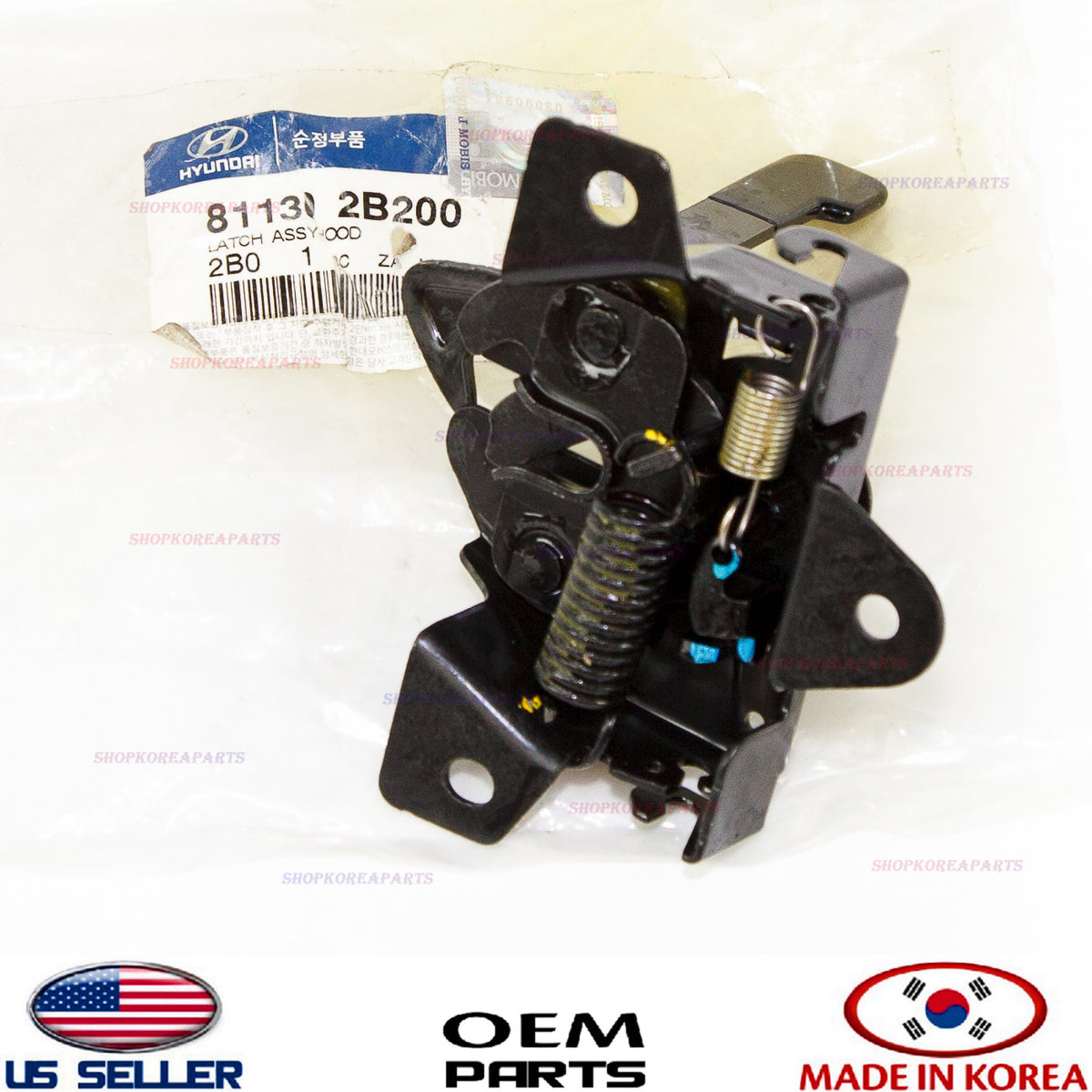 HOOD LOCK LATCH GENUINE!!! HYUNDAI SANTA FE 2010-2012 811302B200