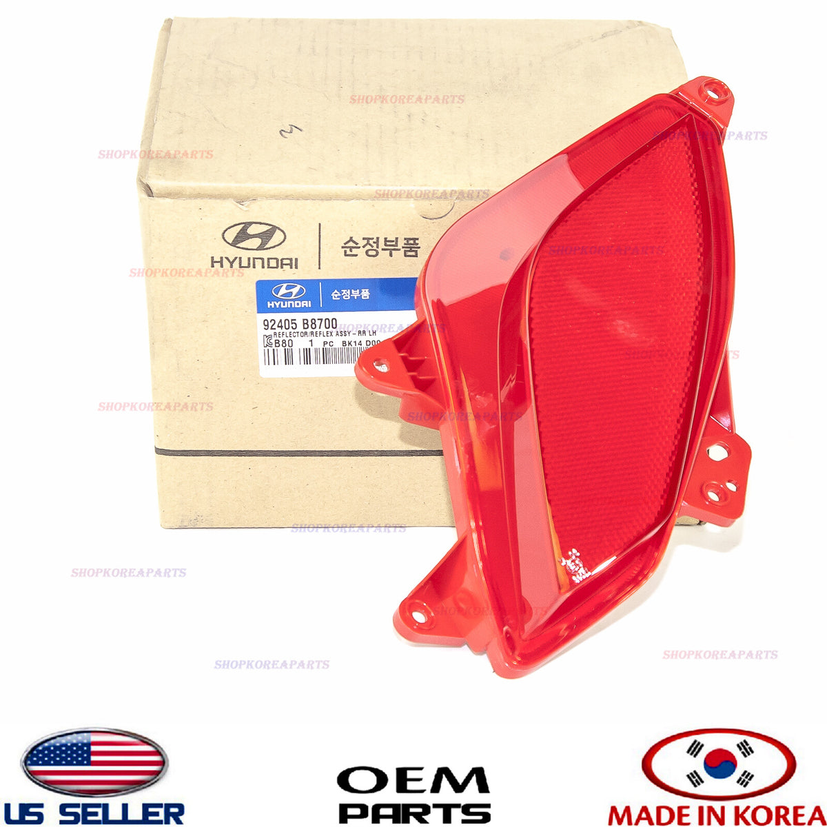 OEM Rear Bumper Reflector Left Driver Side GENUINE SANTA FE 6-7 SEAT 2017-2019