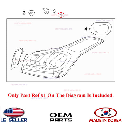 GENUINE Outer Full Led Rear RIGHT Pass. Side Tail Lamp ⭐OEM⭐ GENESIS G80 2018-20