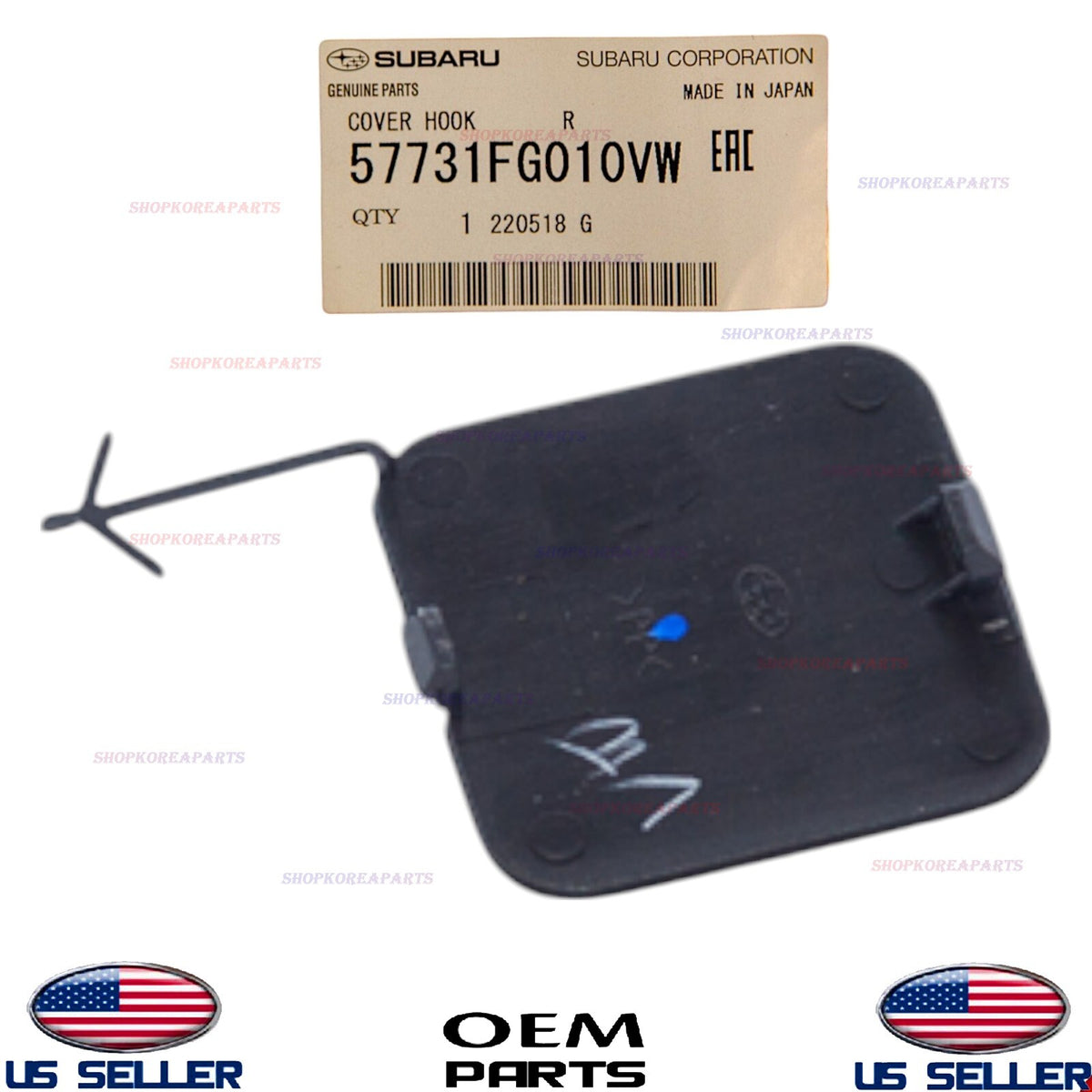 GENUINE Rear Bumper Tow Eye Hook Cap Cover BLACK ⭐OEM⭐ Subaru *See Compatibility