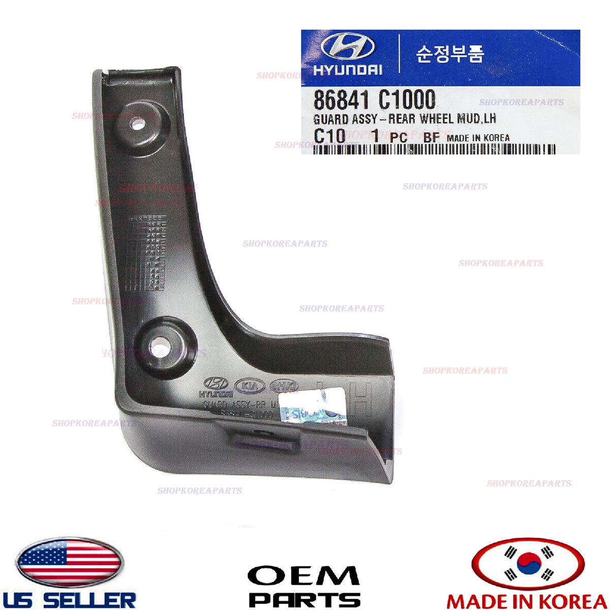 1pcs GENUINE MUD GUARD FLAPS SPLASH SHIELD Rear LEFT Driver Side SONATA 2015-17