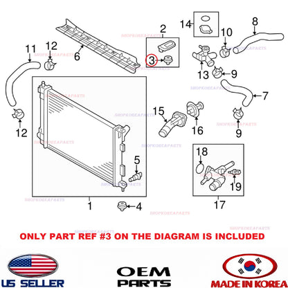 GENUINE Radiator Insulator Mounting Upper ⭐OEM⭐ HYUNDAI KIA *See compatibility