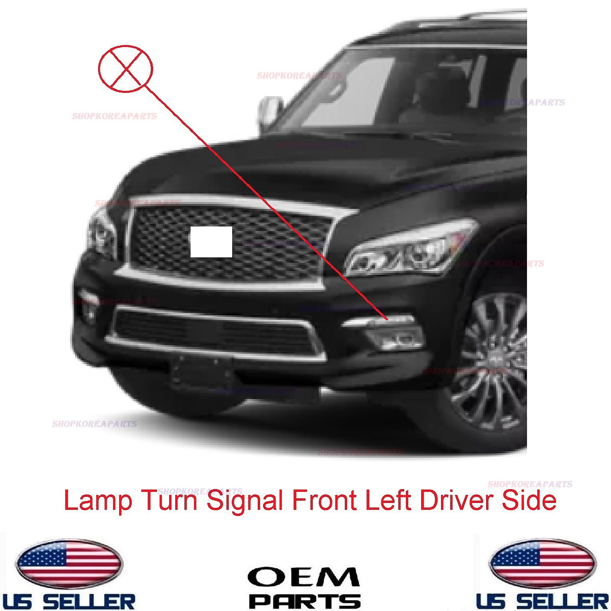 GENUINE Lamp Turn Signal Front Left Driver Side ⭐OEM⭐ INFINITI QX80 2015-2017
