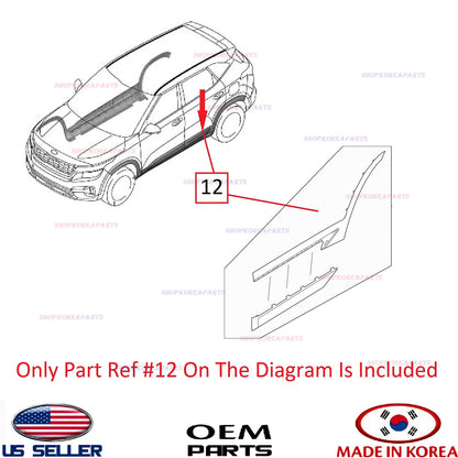 GENUINE Rear Door Molding LEFT Driver ⭐OEM⭐ Kia Seltos 2020-2025 87731-Q5000
