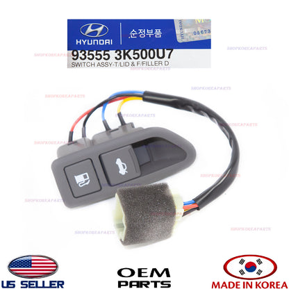 Trunk Lid Switch Fuel Door Opener Release Button Gray GENUINE SONATA 2009-2010