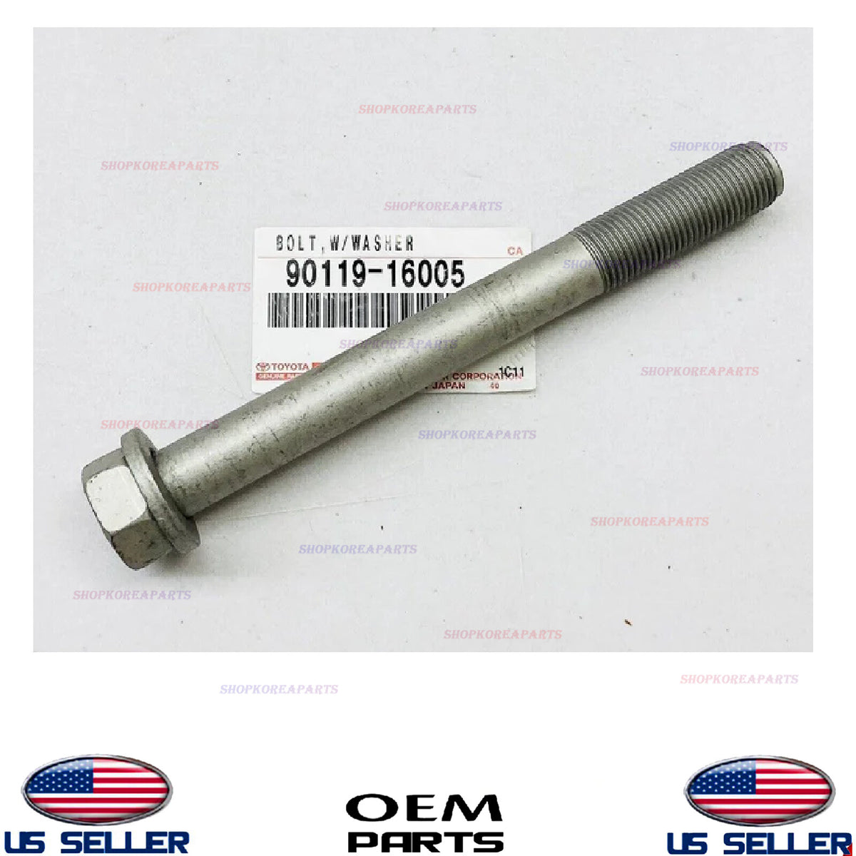 GENUINE OEM Lower Control Arm Mount Bolt with Washer 10-24 Various Toyota Lexus