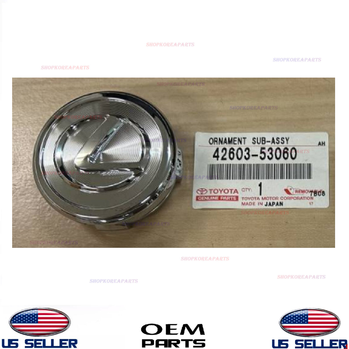 GENUINE Wheel Center Hub Cap Ornament 1pc ⭐ Lexus *See Compatibility 42603-53060