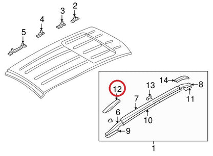 GENUINE Cover Cap Roof Rack Right Passenger Side Front OEM Santa Fe 2001-2006